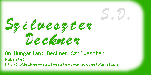 szilveszter deckner business card